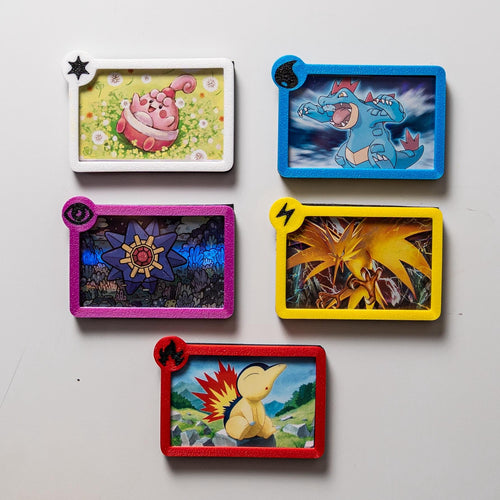 Pokémon TCG holo card frame magnets - energy type collection - handmade in Sydney