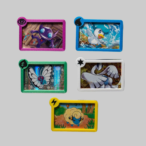 Pokémon TCG holo card frame magnets - energy type collection - handmade in Sydney