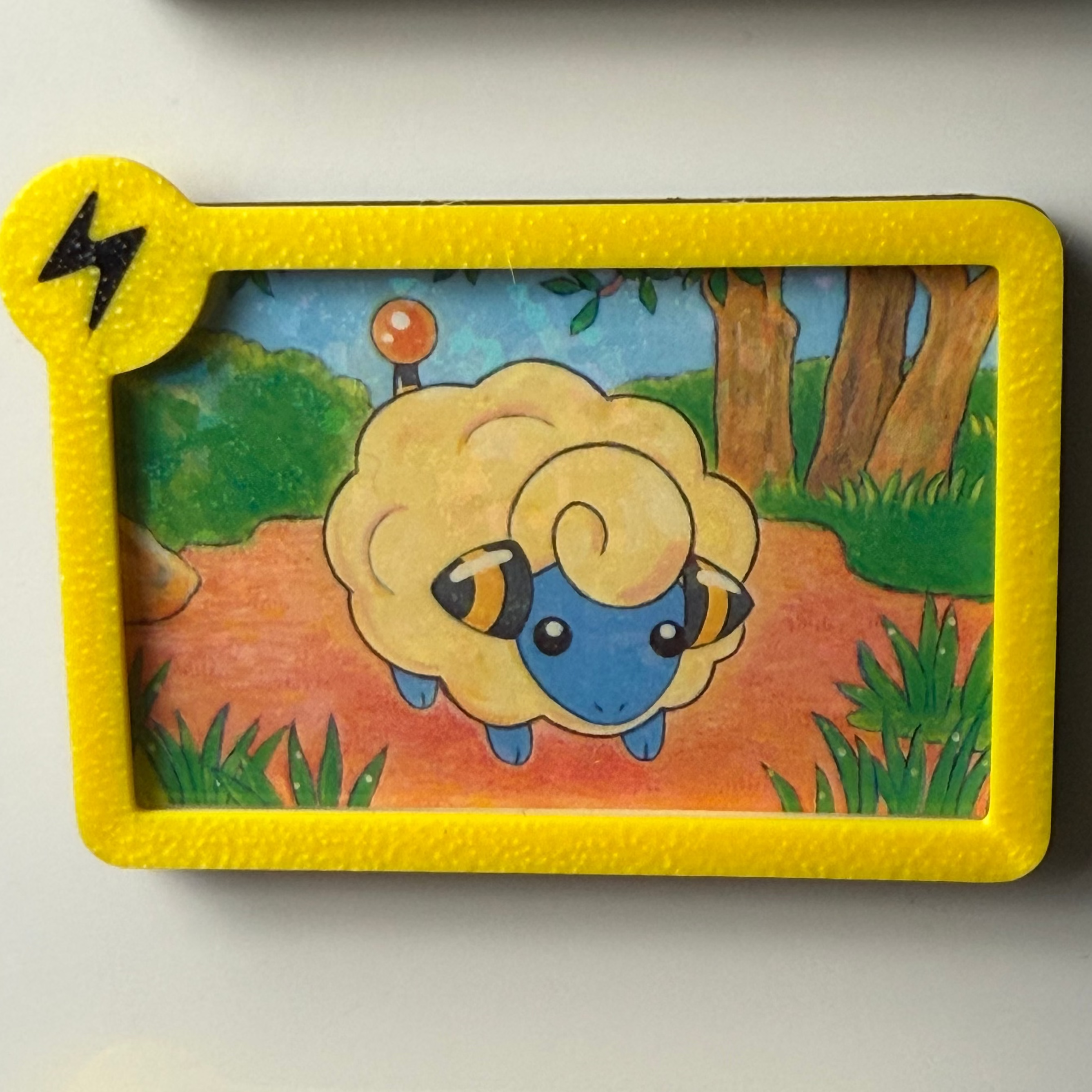 Pokémon TCG holo card frame magnet - handmade in Sydney - energy type fridge magnet