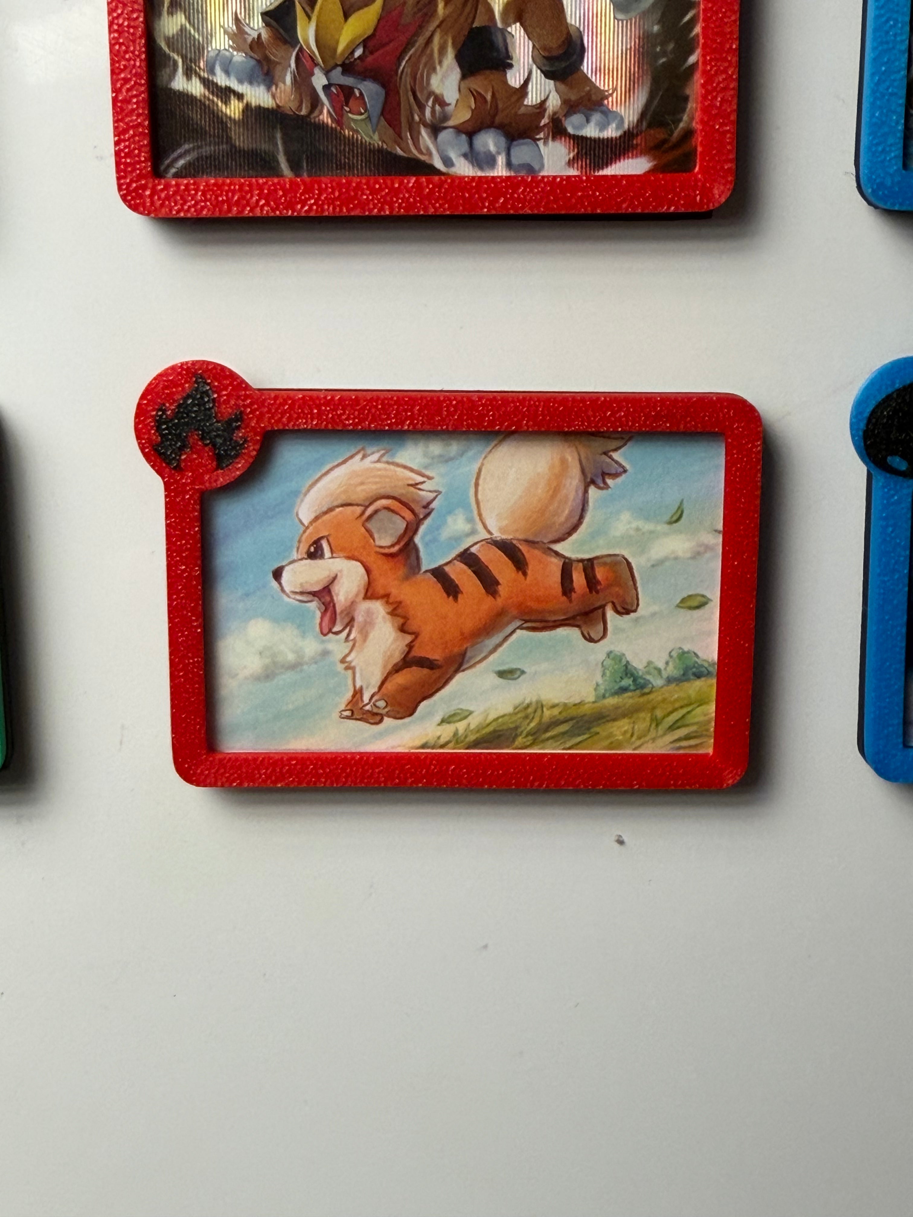 Pokémon TCG holo card frame magnet - handmade in Sydney - energy type fridge magnet